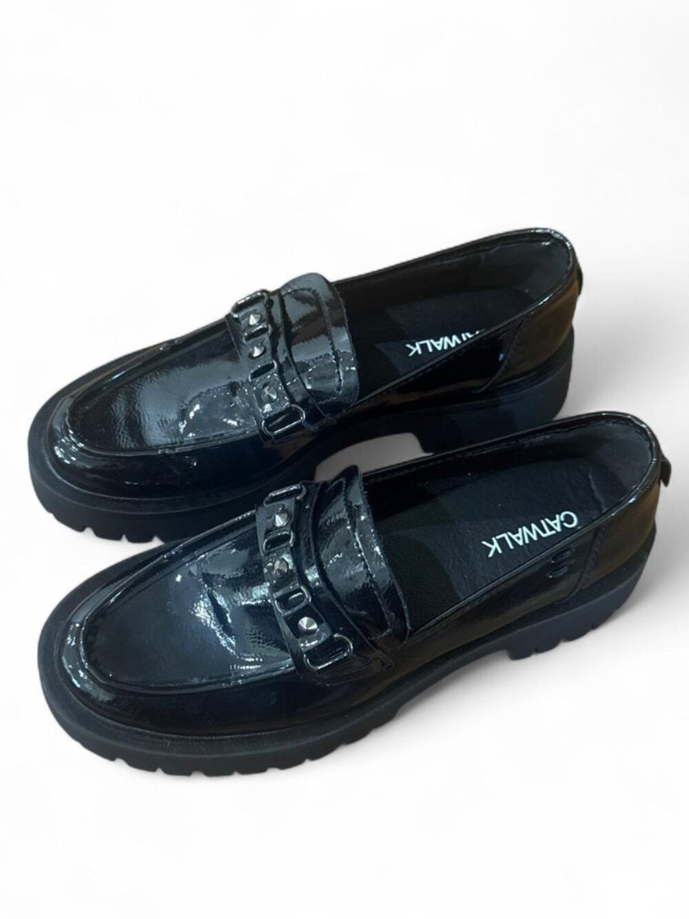 Catwalk Black Chunky Loafers Size 6.5